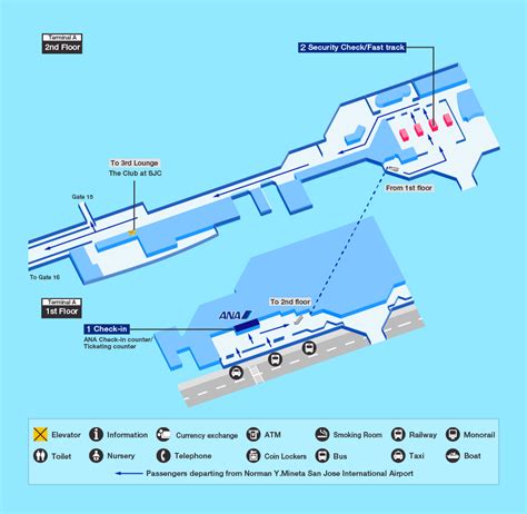 San Jose International Airport Terminal Map