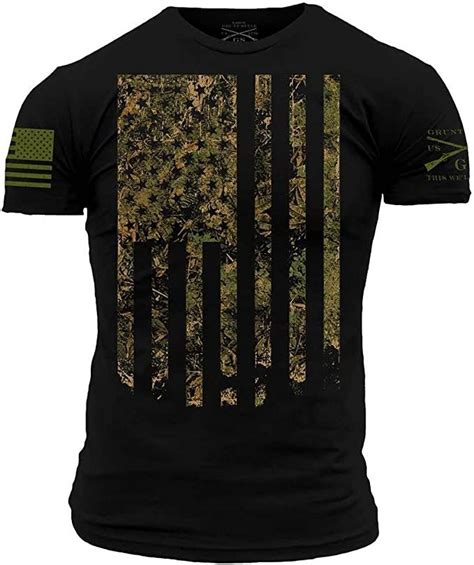 Grunt Style Outdoors Camo Flag Mens T Shirt Grunt Style Shirts Mens