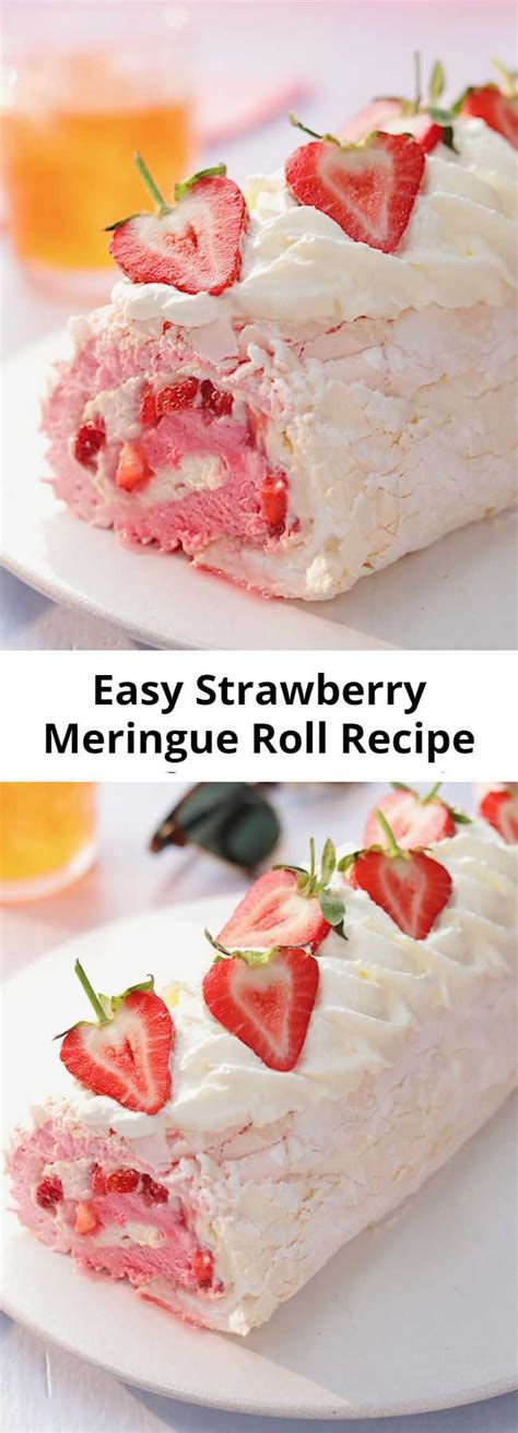 Easy Strawberry Meringue Roll Recipe Mom Secret Ingrediets