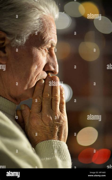 Upset Mature Man Stock Photo Alamy