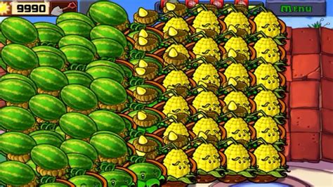 Plant Vs Zombie Hack Giant Plants Melon And Kernel Pult Duo