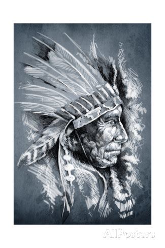 Indian Chief Tattoo Drawings Clip Art Library