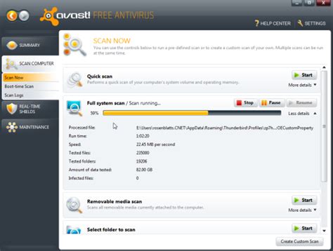 avast 4 8 antivirus full scan