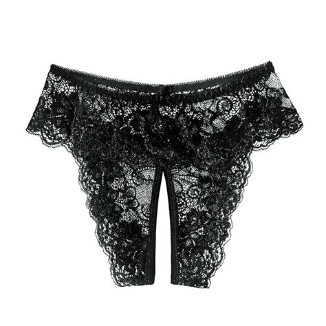 Plus Size Sexy Lace Crotchless Panties Open Crotch Lingerie Women Underwear Plussize Seluar