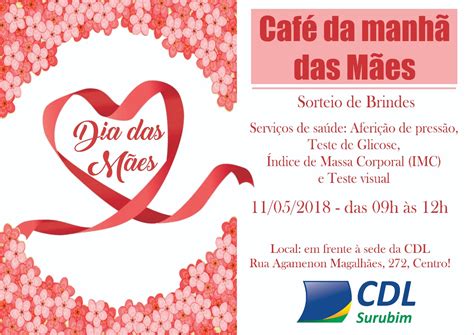 Convite CDL realiza evento em comemoração ao Dia das Mães CDL