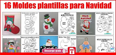 Moldes Plantillas Puertas Navidad De Reno Y Papa Noel Materiales