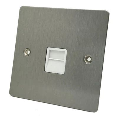 Slim Satin Chrome Telephone Master Socket SuperSockets Co Uk