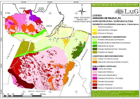 Sinageo Mapeamento De Unidades De Relevo Do Estado Do Par
