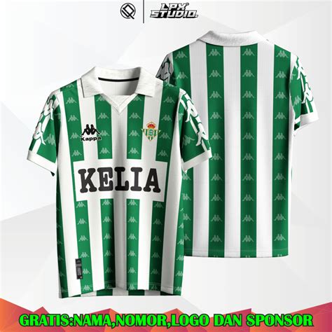 Jual JERSEY REAL BETIS RETRO 97 98 FREE CUSTOM UNISEKS FREE NAMESET