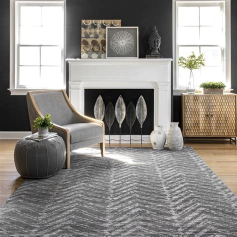 Bosphorus Reverse Herringbone Dark Gray Rug Dark Grey Rug Grey Rugs