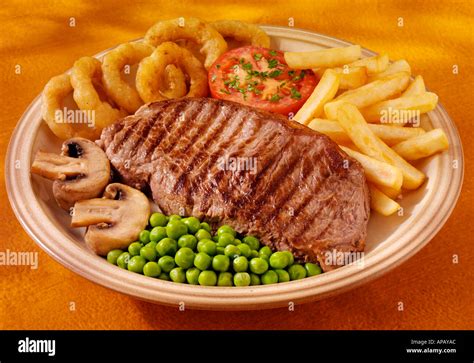 Sirloin Steak Meal Stock Photo Alamy