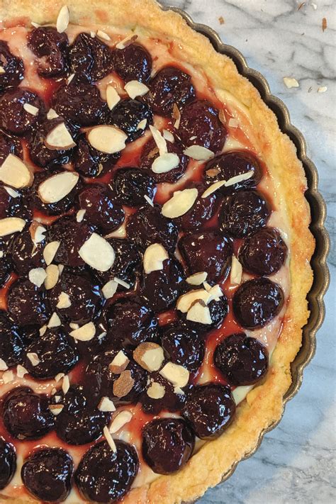 Cherry Almond Tart With Shortcrust Pastry Bakes And Blunders