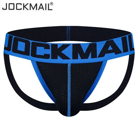 Jockmail Brand Jockstrap Sexy Men Underwear Jocks Penis Pouch G Strings Thong Mesh Gay Underwear