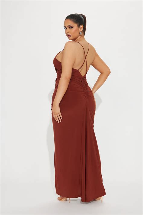 Look My Way Maxi Dress Rust Fashion Nova