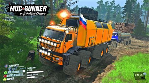 Spintires Mudrunner Kamaz Polyarnik Truck Garage Load Off Road