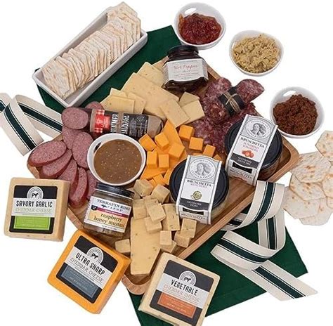 Gourmet Meat And Cheese Sampler T Basket Deluxe Charcuterie Cheese Platter