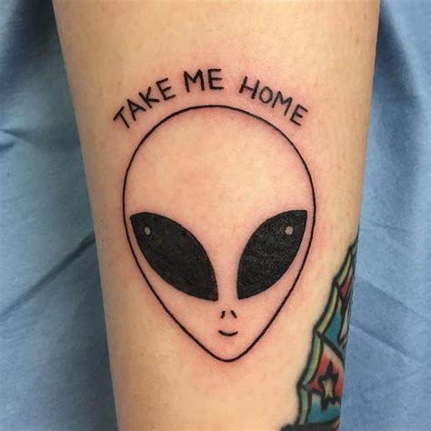 Of The Best Alien Head Tattoos Ever Cool Wrist Tattoos Weird