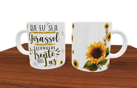 Caneca Personalizada Girassol Elo Produtos Especiais