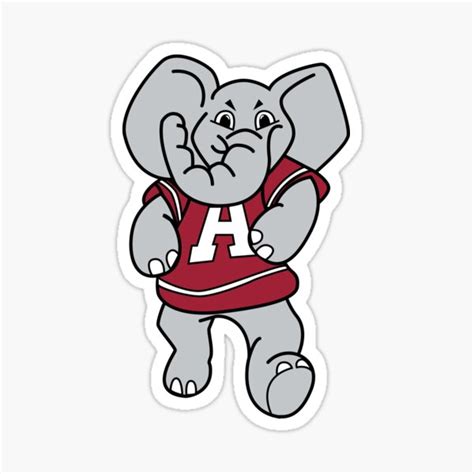 Big Al Alabama Mascot Sticker For Sale By Bdesigned Redbubble