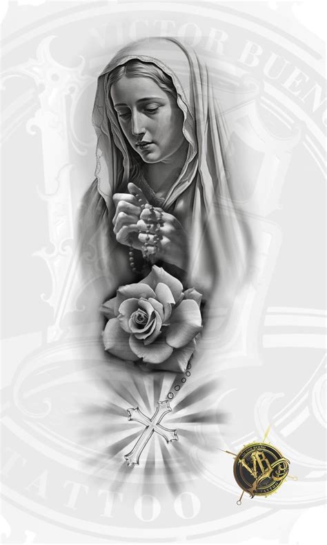 Virgin mary virgem maria tattoo design – Artofit