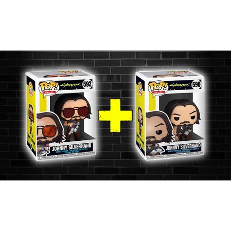 POP FUNKO JOHNNY SILVERHAND CYBERPUNK 2077 KIT 2 MODELOS 590 592