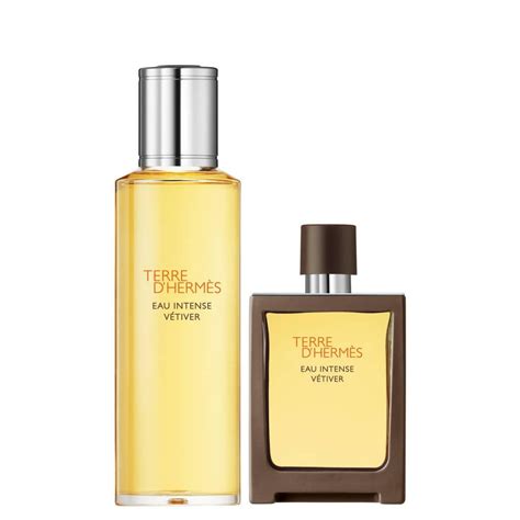 Coffret Terre Dhermès Eau Intense Vétiver Eau De Parfum Recharge Hermès Parfums