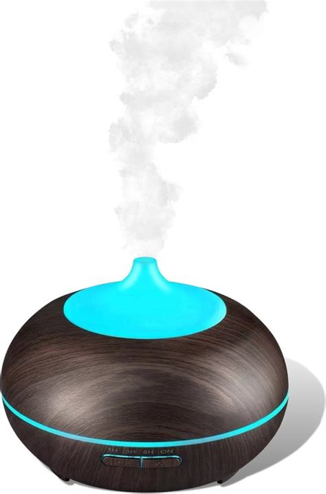 Aroma Diffuser Sun Shine Pro Dark Wood Led Verlichting Lucht