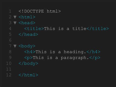 The Basic Structure Of An HTML Document Doctype Declaration Html Tag