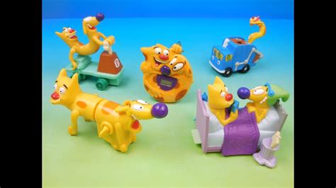 1999 NICKELODEON'S CATDOG FULL SET OF 5 BURGER KING FIGURES COMPLETE ...