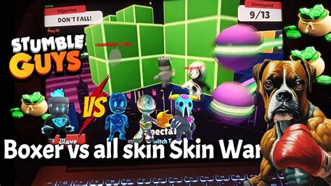 Stumble Guys Skin War Match 1 Boxer Vs All Skins Stumble Guys