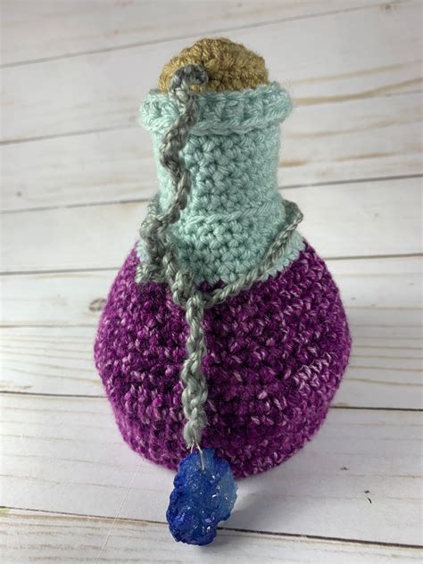 Large Dragon Potion Bottle Dice Bag Crochet Pattern Dnd Etsy