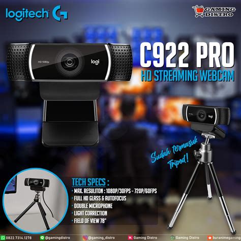 Jual Logitech C922 Pro Webcam 1080p Autofocus Shopee Indonesia