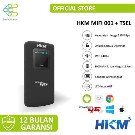 Jual Hkm Modem Mifi Wifi G Lcd Display Unlock Free Kuota Gb Bln