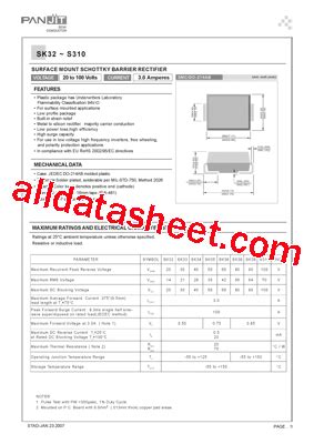 Sk Datasheet Pdf Pan Jit International Inc