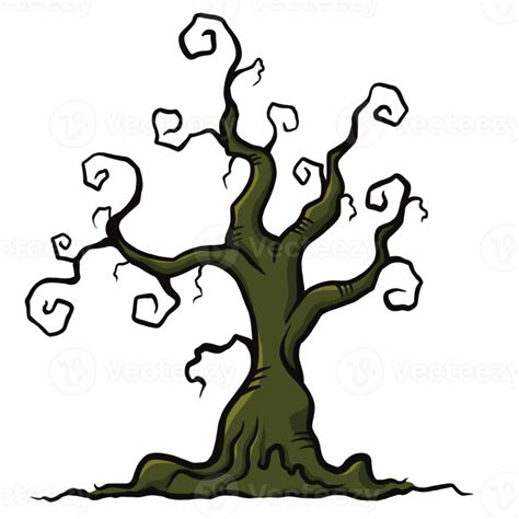 Halloween cartoon devil tree 12980786 PNG