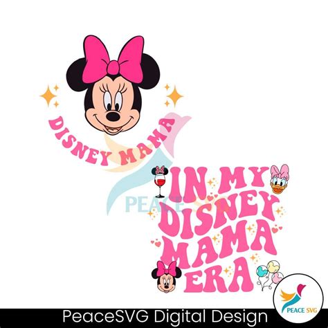 Groovy In My Disney Mama Era Minnie Daisy Svg Peacesvg