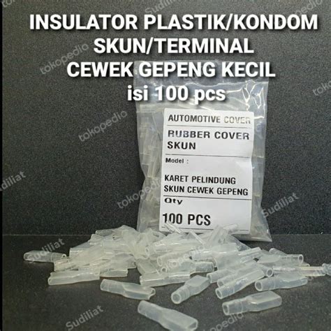 Jual INSULATOR PLASTIK KONDOM SKUN TERMINAL CEWEK GEPENG KECIL ISI 100