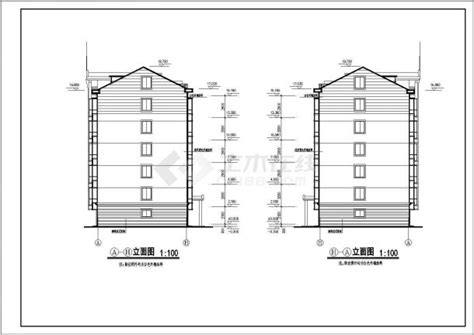 某六层带阁楼层砖混结构住宅楼设计cad全套建筑施工图（ 含设计说明）建筑施工图土木在线