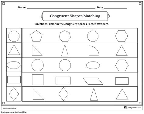 Printable Congruent Shapes Worksheets Geometry Templates Worksheets Library