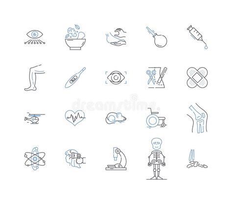 Critical Care Line Icons Collection Intubation Ventilation