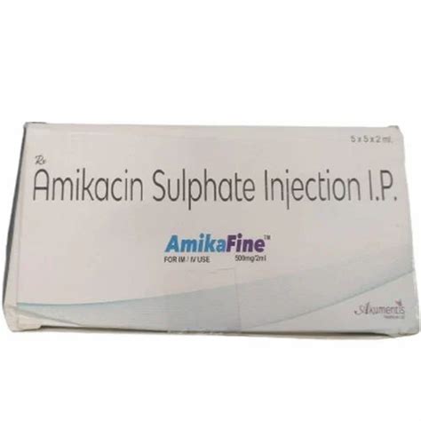 Liquid Allopathic 500mg Amikacin Sulphate Injection IP For Clinical At