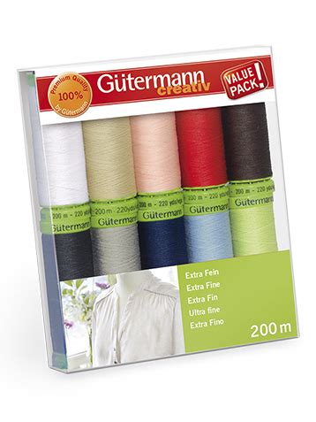 Fine sewing thread from Gütermann creativ Extra Fine M 202