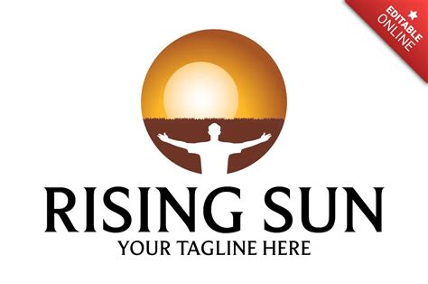 Rising Sun Logo Design Template Free Design Template