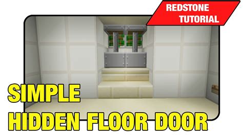 Simple Hidden Floor Door Two Way Trap Door Tutorial Minecraft Xbox