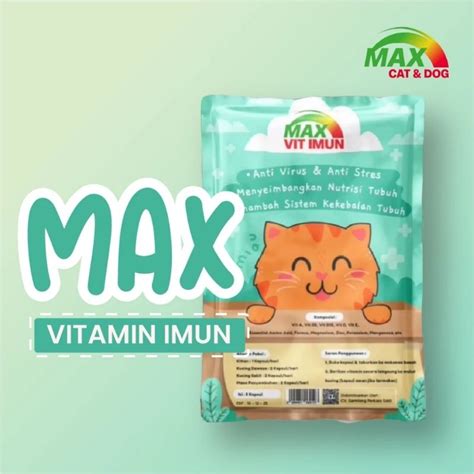 Jual Max Vit Imun Vitamin Imun Kucing Anti Virus Anti Stres Kucing