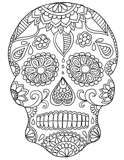 30 Free Printable Sugar Skull Coloring Pages