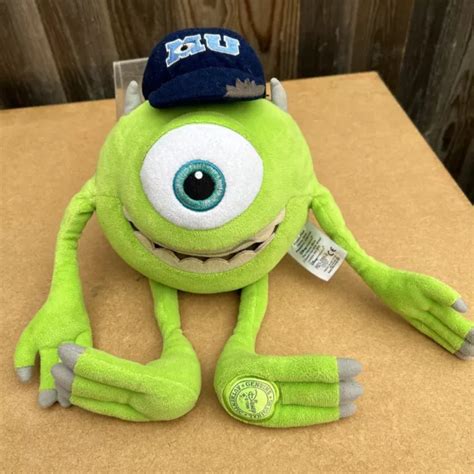 DISNEY STORE MONSTERS University Mike Wazowski Plush Soft Toy Stamped