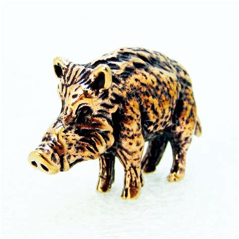 Little Boar Figurine Decorative Wild Pig Statue Bronze Etsy