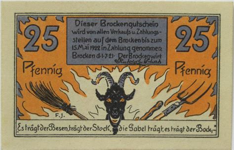 25 Pfennig Brocken Brockenwirt Municipalité de Schierke Numista