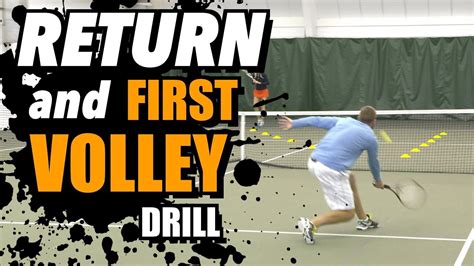 Return and First Volley Drill - Doubles Tennis Lesson - YouTube